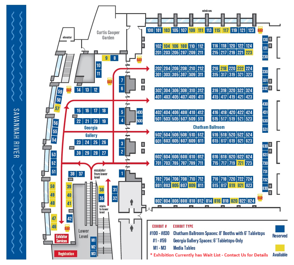 Map of Savannah show booths