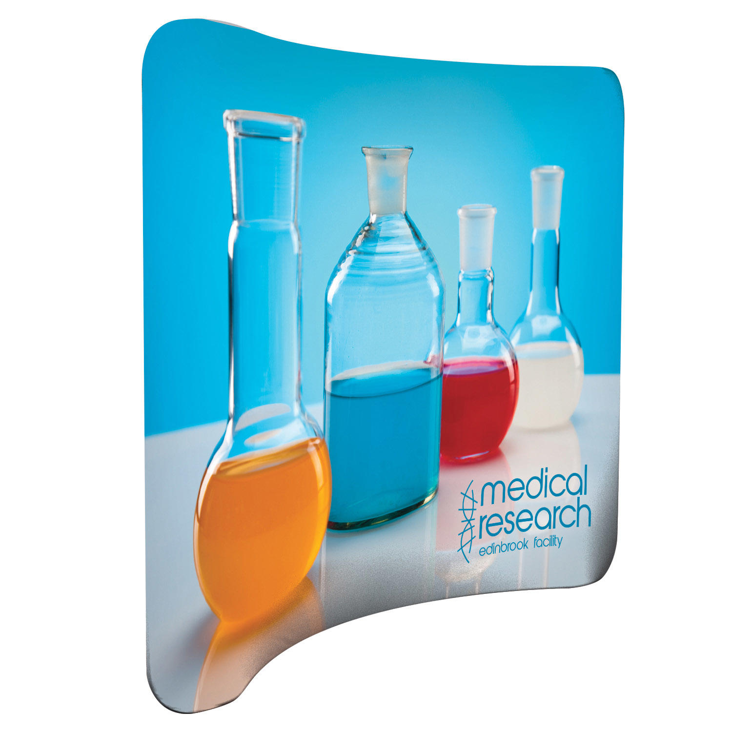 8 foot Eurofit floor display with curved back