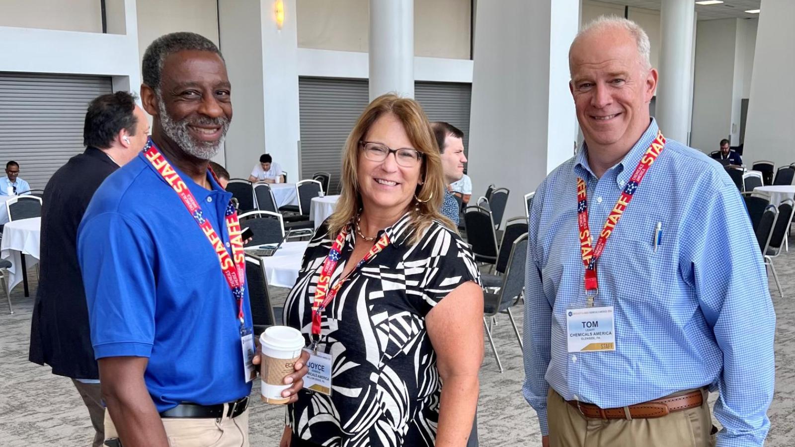 Tom Leahy and company in the lobby of the Savannah Convention Center 2024