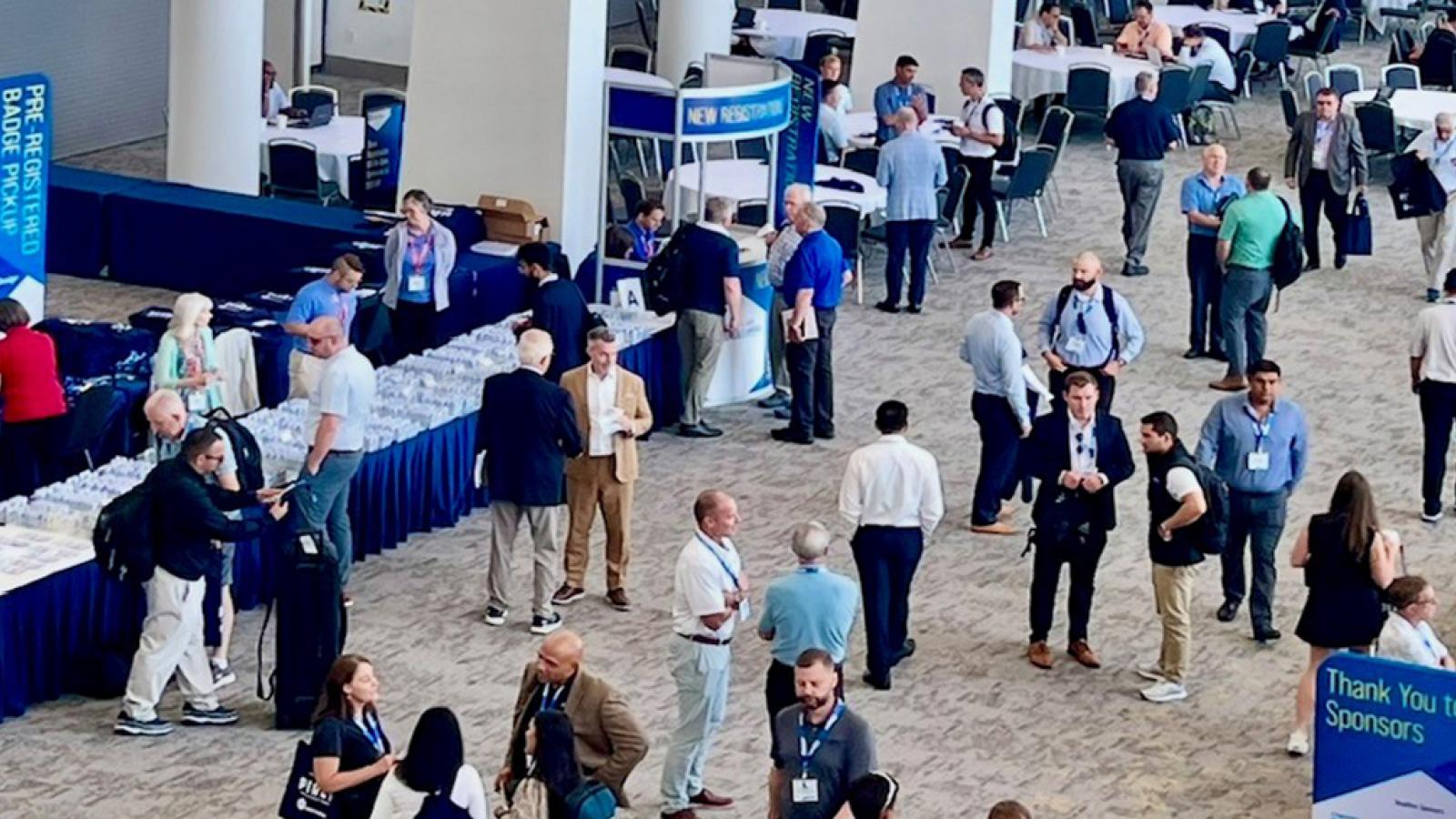 Attendees in the atrium at Specialty & Ago Chemicals America Show 2025