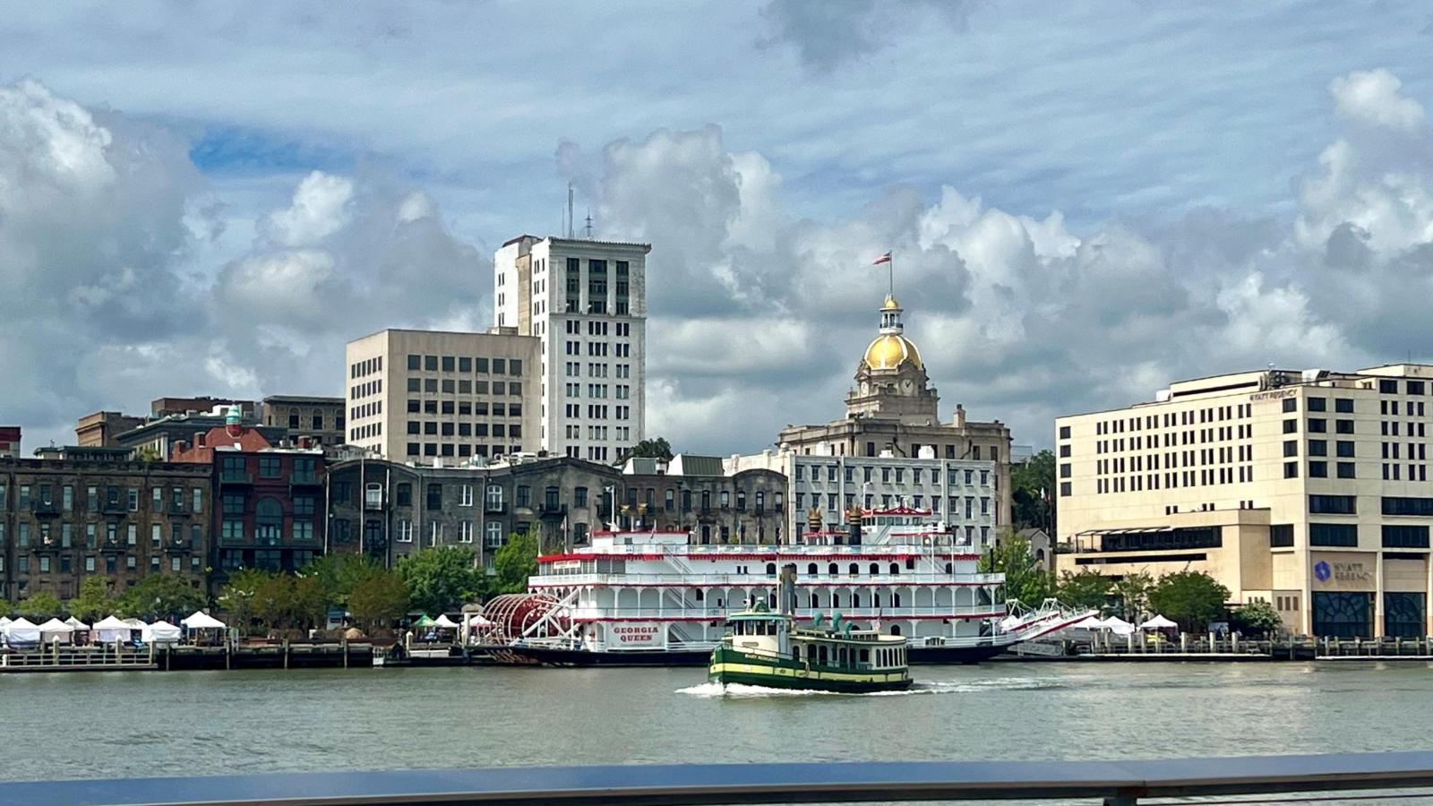 Savannah historic district as seen from the river