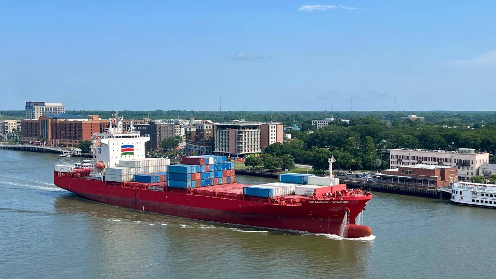 Tanker on the Savannah River