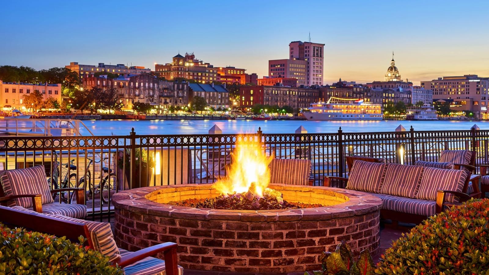 Westin downtown view from fire pit