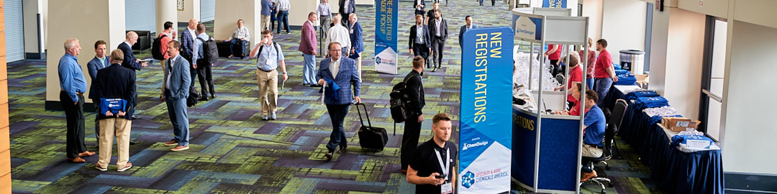 the lobby of the Chemicals America Show 2023