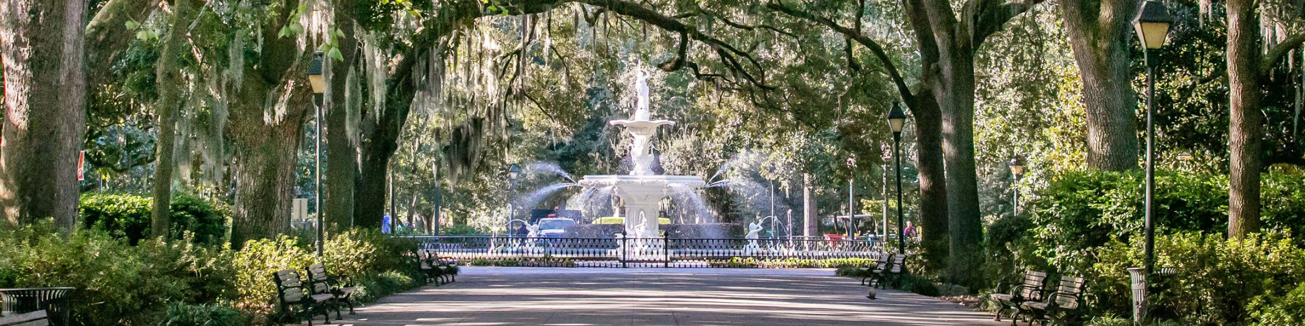 Green Forsyth Park Fountain